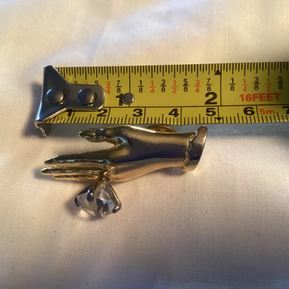 Ring large faux Diamond signed BROOCH so cute 🥰 M. JENT. DESIGNER - Picture 7 of 9